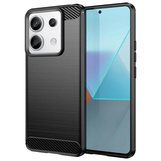 Husa de protectie Techsuit Carbon Siliconecompatibila cu Xiaomi Redmi Note 13 Pro 5G , acoperire spate, negru