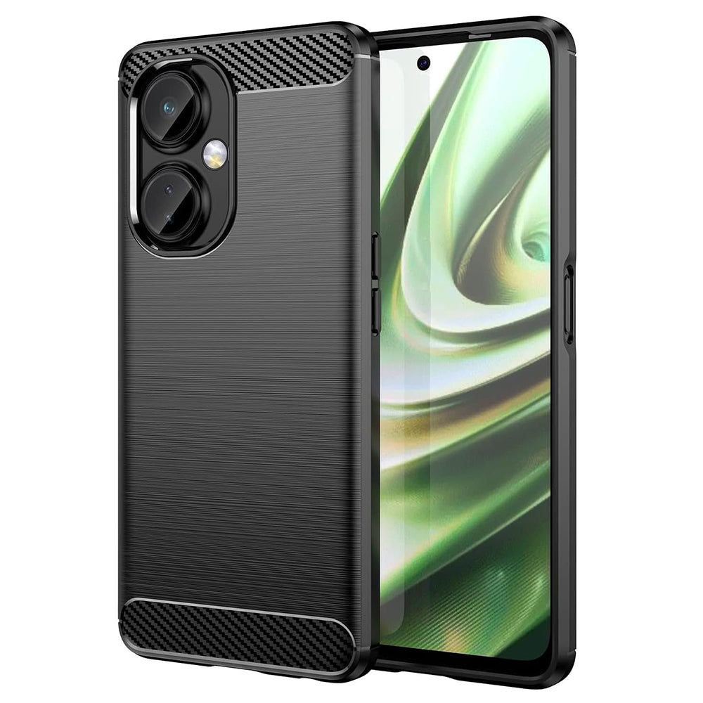 Husa de protectie Techsuit Carbon Siliconecompatibila cu Oneplus Nord CE 3 Lite , acoperire spate, negru