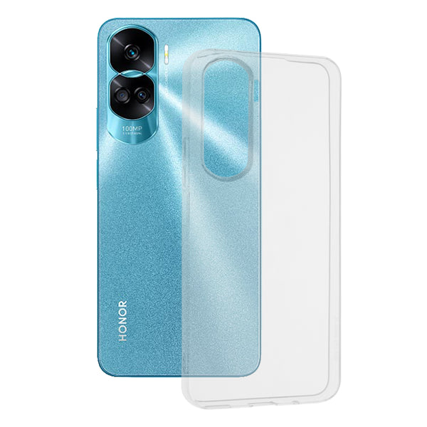 Husa de protectie Techsuit Clear Silicone compatibila cu Honor 90 Lite, acoperire spate, transparent