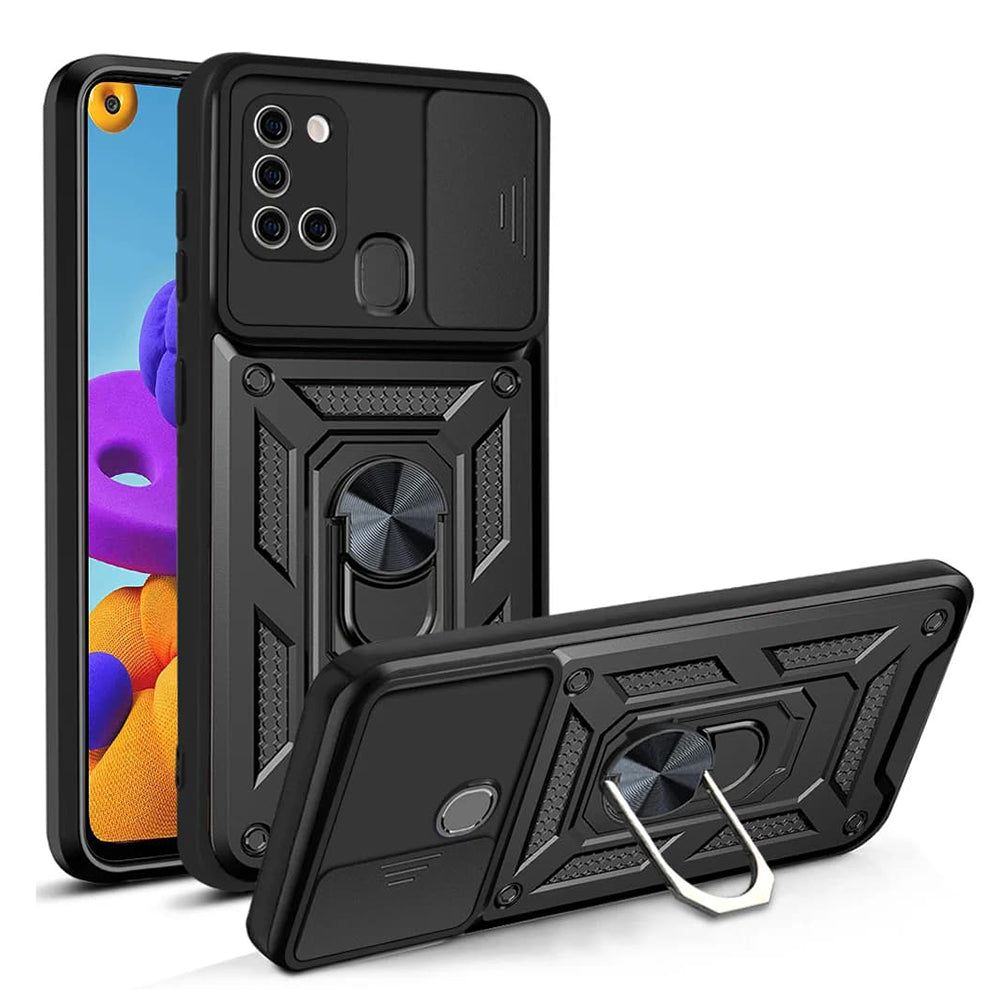 Husa de protectie Techsuit CamShield Series compatibila cu Samsung Galaxy A21s, acoperire spate, negru