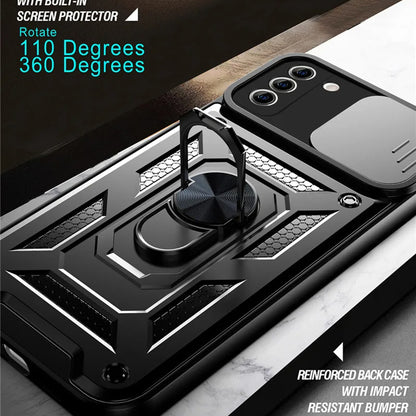 Husa de protectie Techsuit CamShield Series compatibila cu Samsung Galaxy S22 Plus 5G, acoperire spate, negru