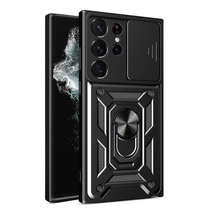 Husa de protectie Techsuit CamShield Series compatibila cu Samsung Galaxy S22 Ultra 5G, acoperire spate, negru