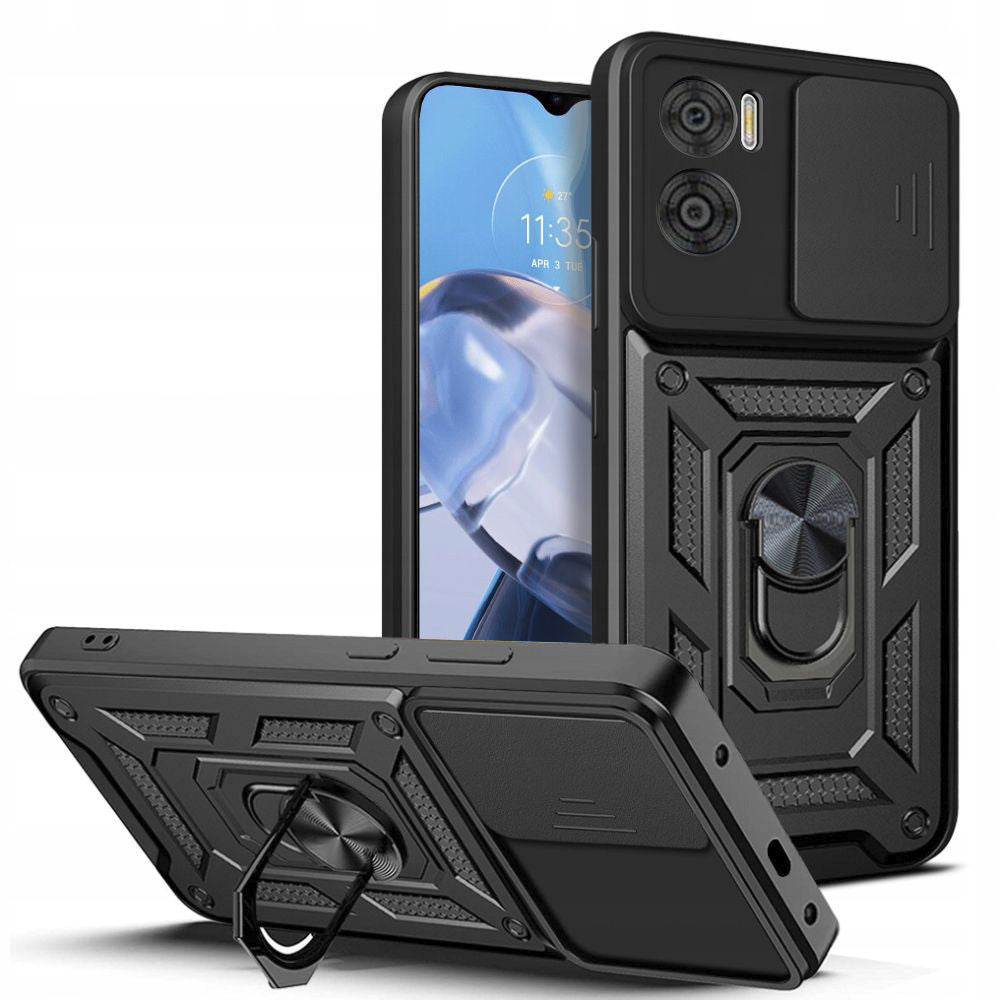 Husa de protectie Techsuit CamShield Series compatibila cu Motorola Moto E22, acoperire spate, negru