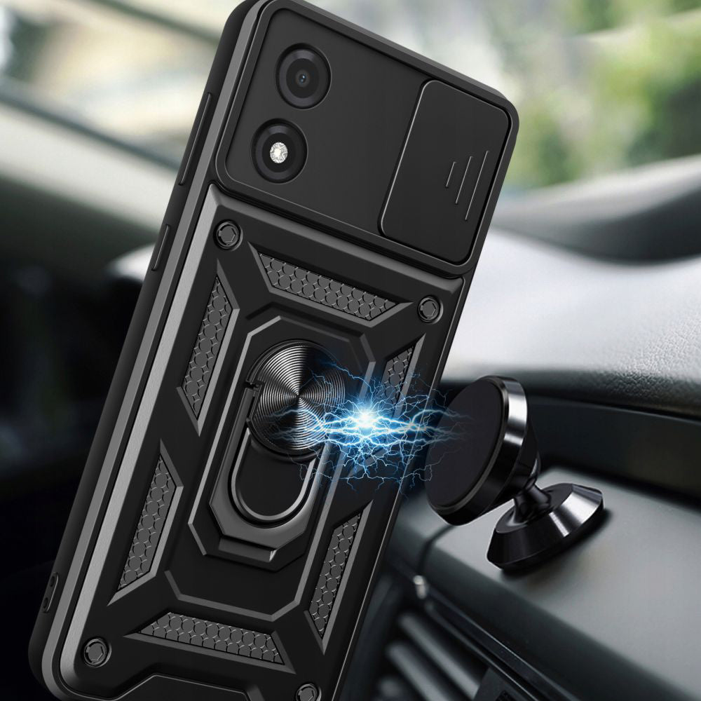 Husa de protectie Techsuit CamShield Series compatibila cu Motorola Moto E13, acoperire spate, negru