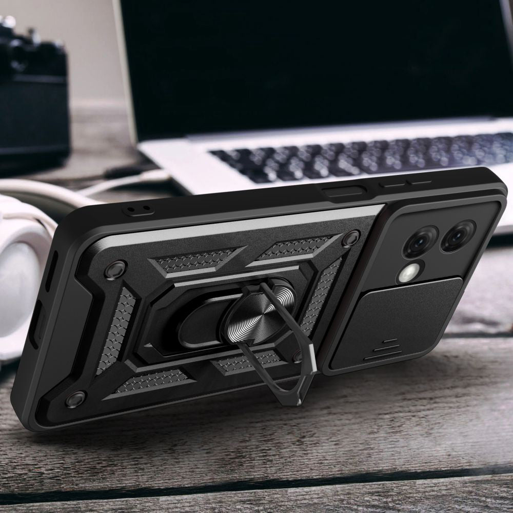 Husa de protectie Techsuit CamShield Series compatibila cu Motorola Moto G84, acoperire spate, negru