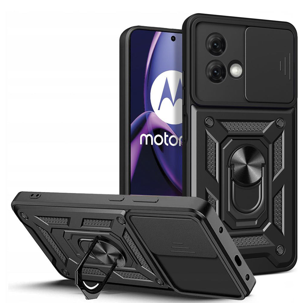 Husa de protectie Techsuit CamShield Series compatibila cu Motorola Moto G84, acoperire spate, negru