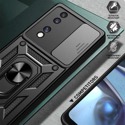Husa de protectie Techsuit CamShield Series compatibila cu Honor 70, acoperire spate, negru