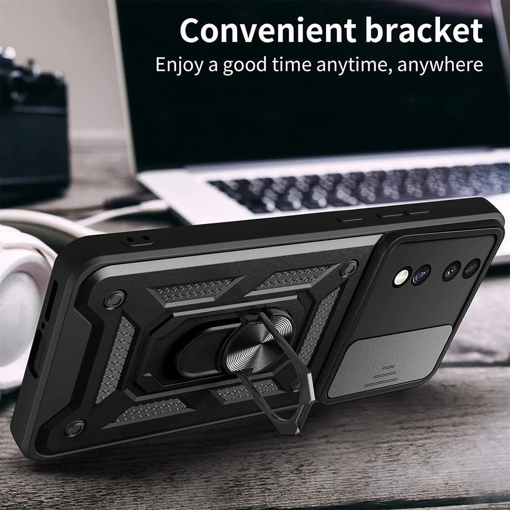 Husa de protectie Techsuit CamShield Series compatibila cu Honor 70, acoperire spate, negru