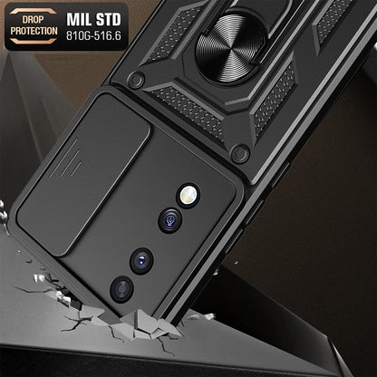Husa de protectie Techsuit CamShield Series compatibila cu Honor 70, acoperire spate, negru