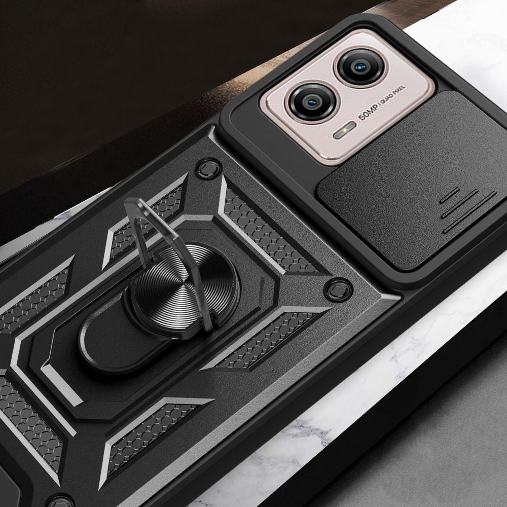 Husa de protectie Techsuit CamShield Series compatibila cu Motorola Moto G53, acoperire spate, negru