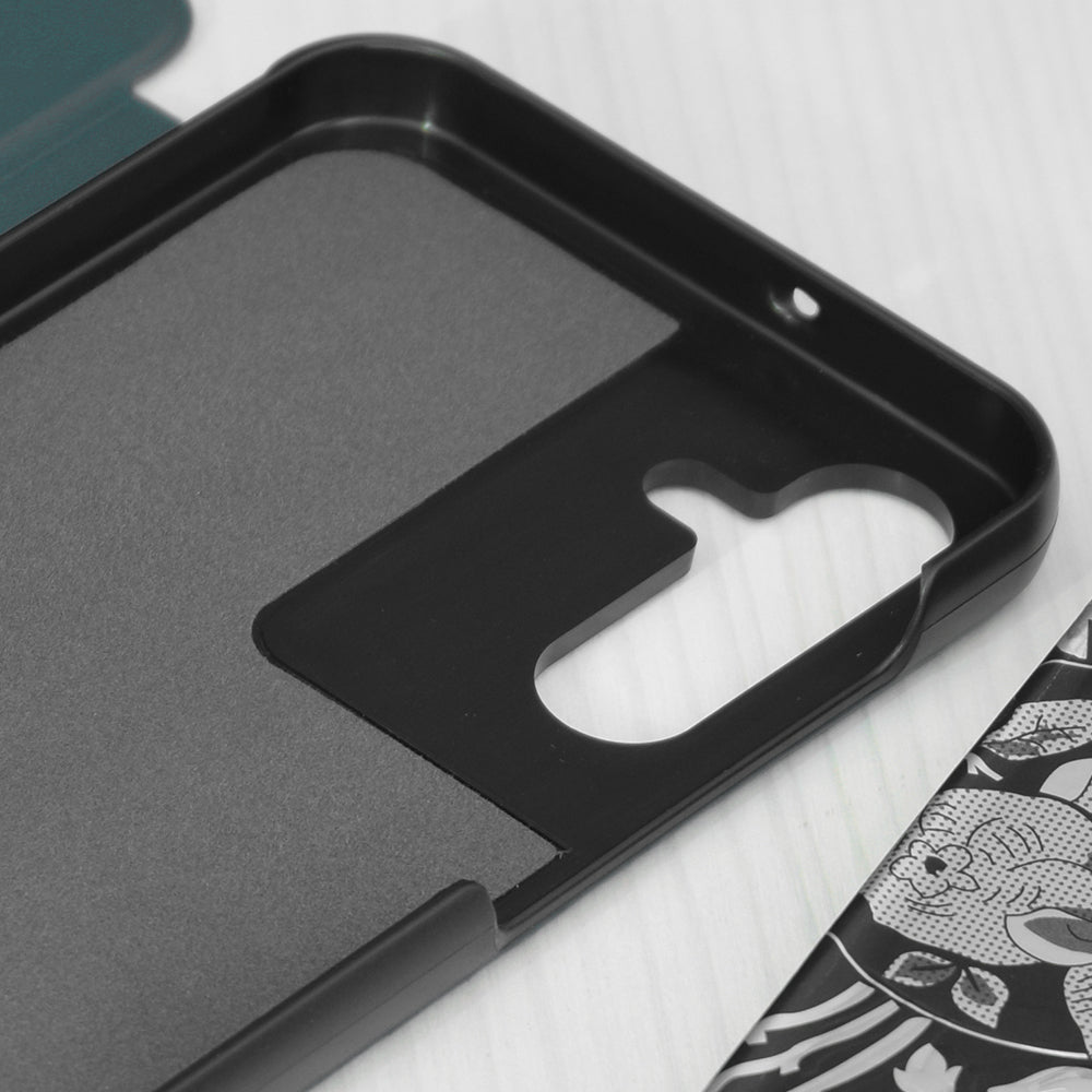 Husa de protectie Techsuit eFold Series compatibila cu Samsung Galaxy A05, acoperire spate, verde inchis