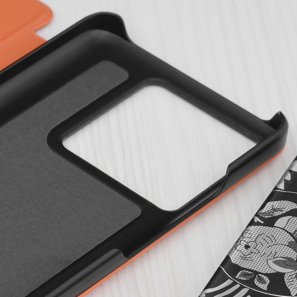 Husa de protectie Techsuit eFold Series compatibila cu Xiaomi 13T, acoperire spate, oranj
