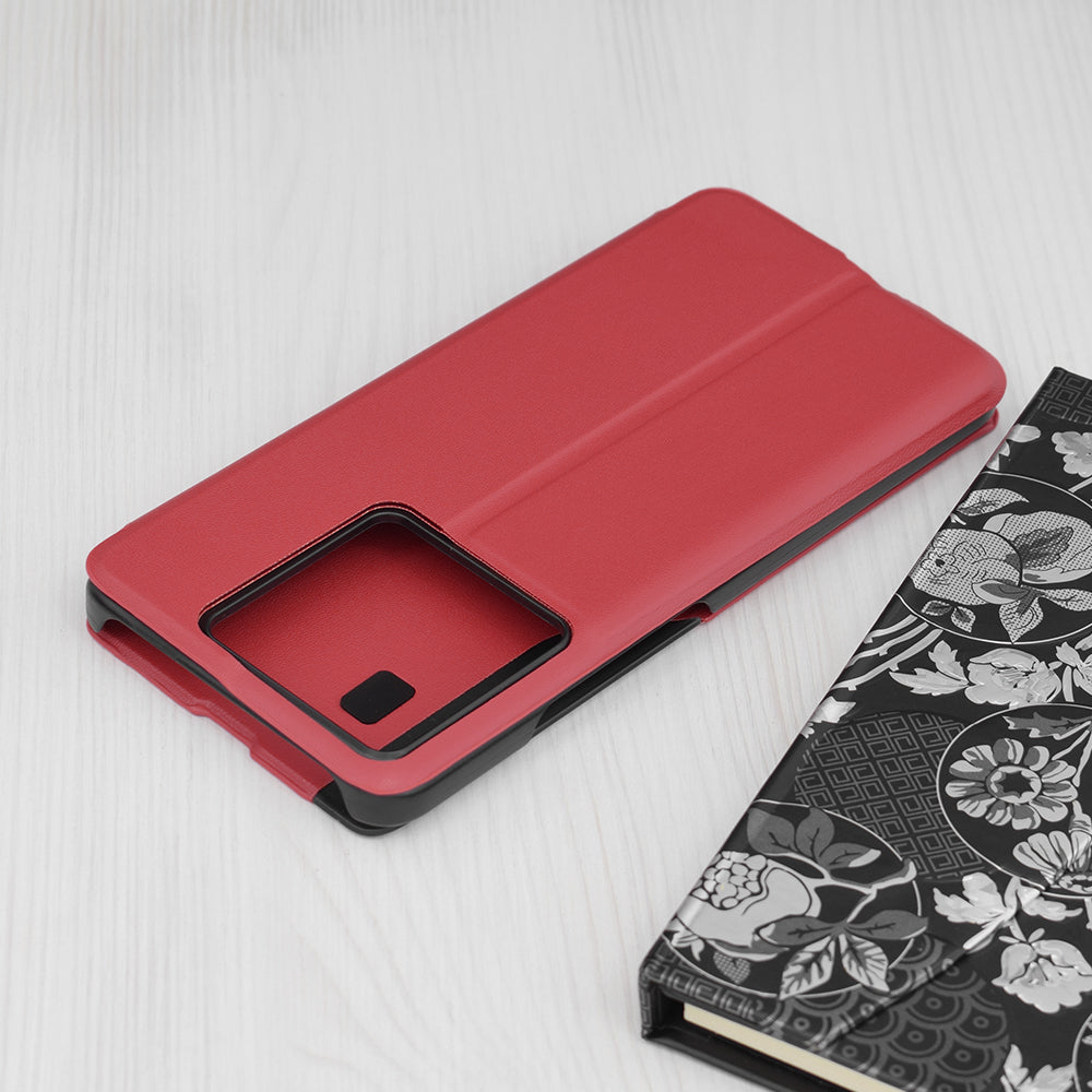 Husa de protectie Techsuit eFold Series compatibila cu Xiaomi 13T, acoperire spate, rosu