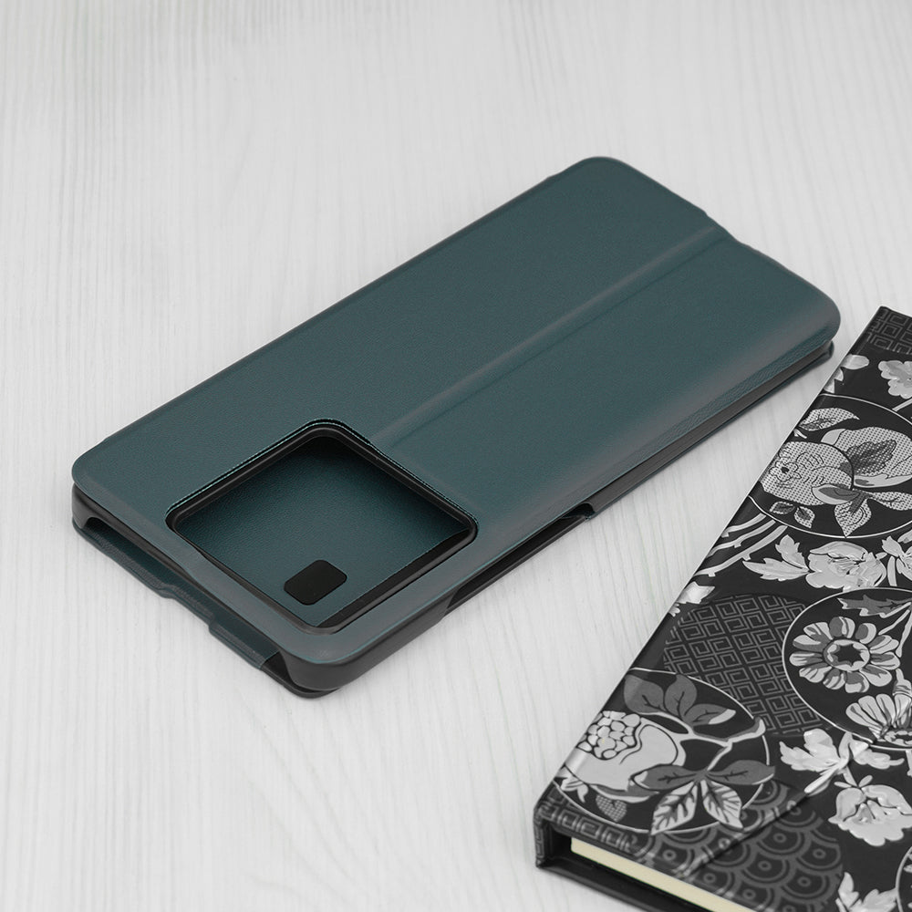 Husa de protectie Techsuit eFold Series compatibila cu Xiaomi 13T, acoperire spate, verde inchis