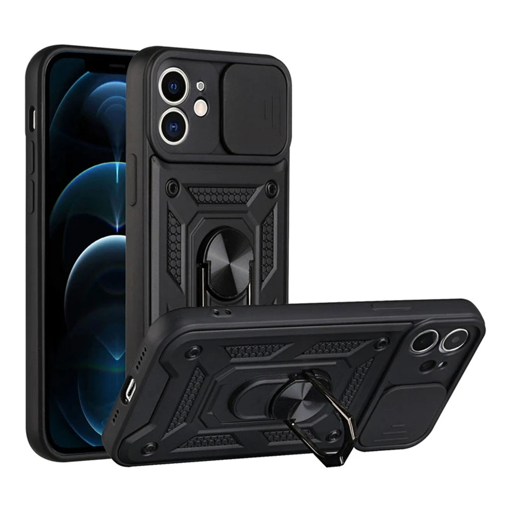 Husa de protectie Techsuit CamShield Series compatibila cu Apple iPhone 11, acoperire spate, negru