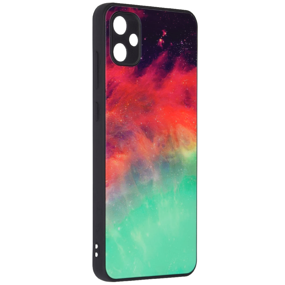 Husa de protectie Techsuit Glaze Series compatibila cu Samsung Galaxy A04s, acoperire spate, Red Nebula