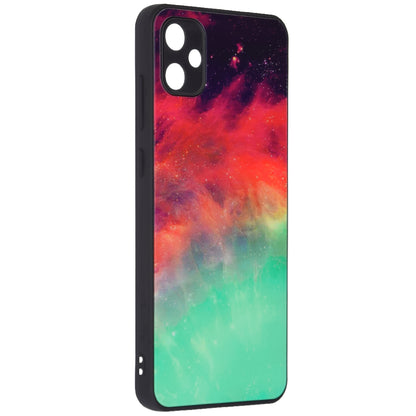 Husa de protectie Techsuit Glaze Series compatibila cu Samsung Galaxy A04s, acoperire spate, Red Nebula