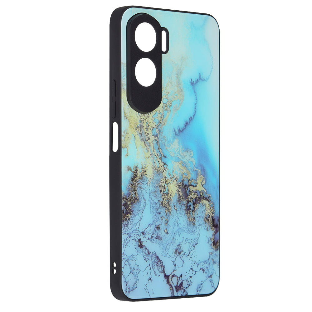 Husa de protectie Techsuit Glaze Series compatibila cu Honor 90, acoperire spate, Blue Ocean