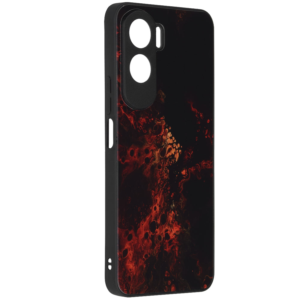 Husa de protectie Techsuit Glaze Series compatibila cu Honor 90, acoperire spate, Red Nebula