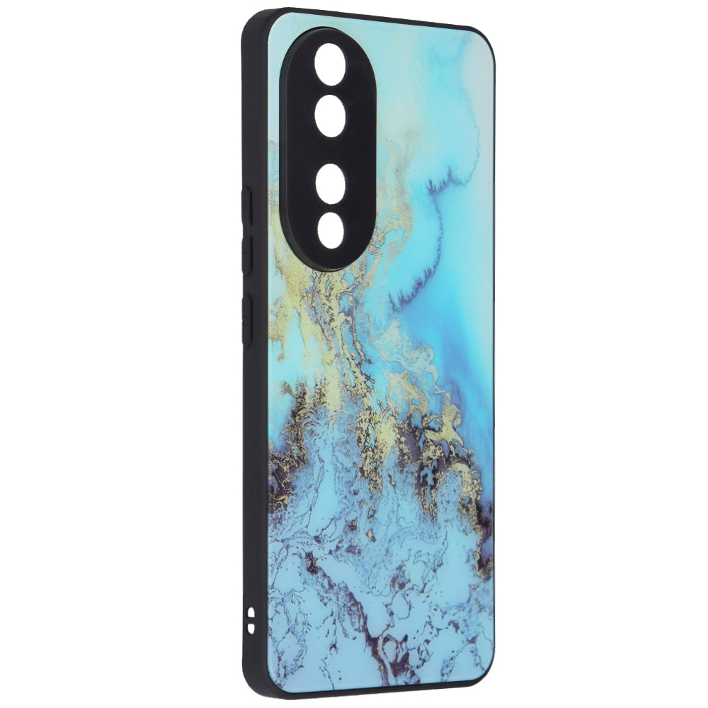 Husa de protectie Techsuit Glaze Series compatibila cu Honor 70 Lite, acoperire spate, Blue Ocean