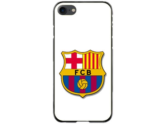 Husa Silicon HQCover compatibila cu Apple iPhone SE 2020, model Fotbal FCB, rezistenta la socuri si zgarieturi, SP1M00001
