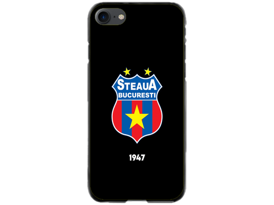 Husa Silicon HQCover compatibila cu Apple iPhone SE 2022, model Steaua Bucuresti, rezistenta la socuri si zgarieturi, SP1M00004