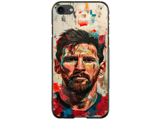 Husa Silicon HQCover compatibila cu Apple iPhone SE 2020, model Messi v2, rezistenta la socuri si zgarieturi, SP1M00007