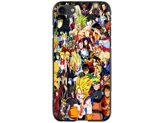 Husa Silicon HQCover compatibila cu Apple iPhone SE 2, model Anime v1, rezistenta la socuri si zgarieturi, SP1M00013