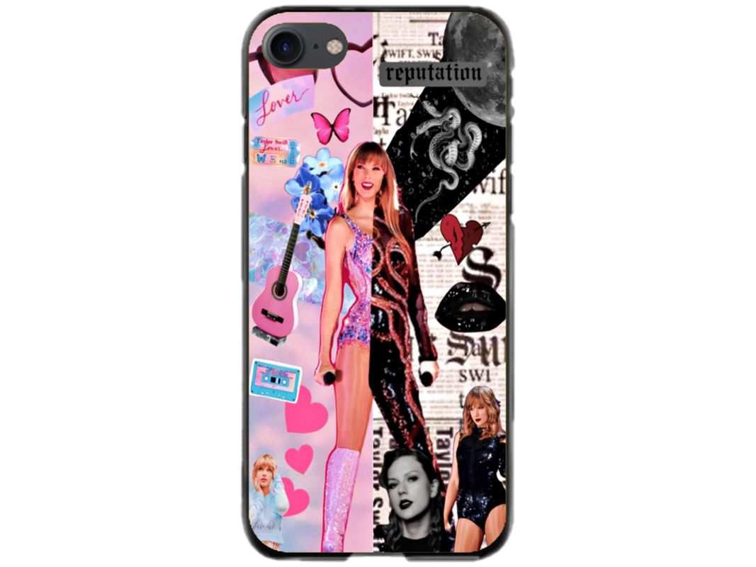 Husa Silicon HQCover compatibila cu Apple iPhone SE 2, model Taylor Swift v2, rezistenta la socuri si zgarieturi, SP1M00026