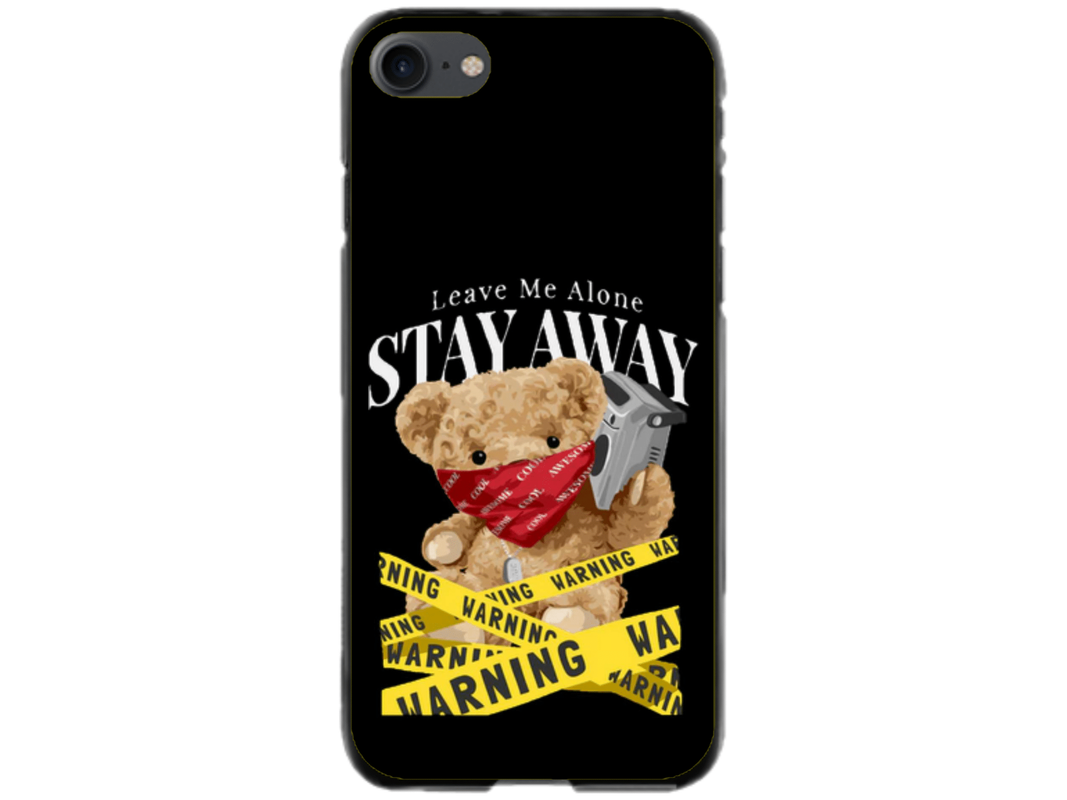 Husa Silicon HQCover compatibila cu Apple iPhone SE 2, model Urs Cool v3, rezistenta la socuri si zgarieturi, SP1M00036
