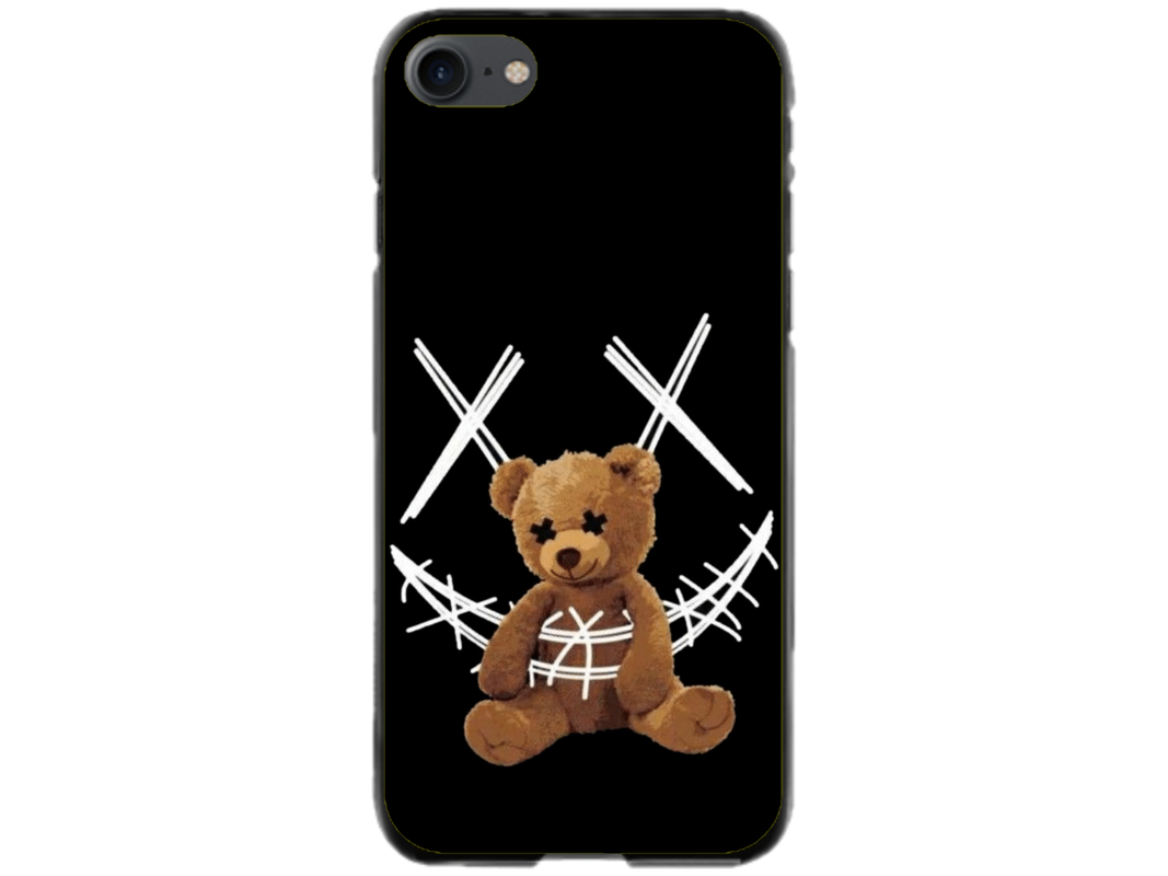 Husa Silicon HQCover compatibila cu Apple iPhone 7, model Urs Cool v4, rezistenta la socuri si zgarieturi, SP1M00037
