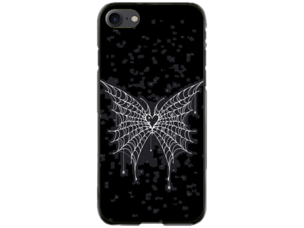 Husa Silicon HQCover compatibila cu Apple iPhone SE 2, model Butterfly, rezistenta la socuri si zgarieturi, SP1M00038