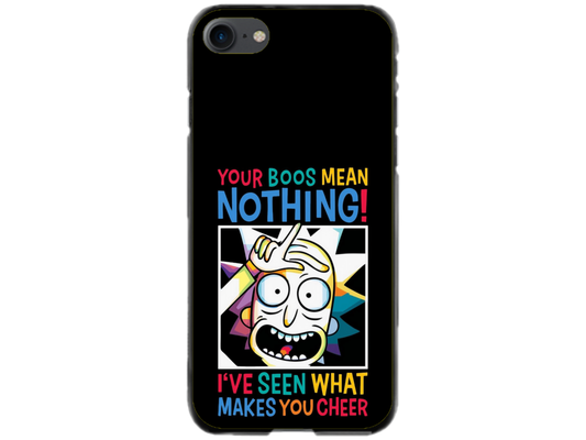 Husa Silicon HQCover compatibila cu Apple iPhone SE 2, model Rick and Morty, rezistenta la socuri si zgarieturi, SP1M00048