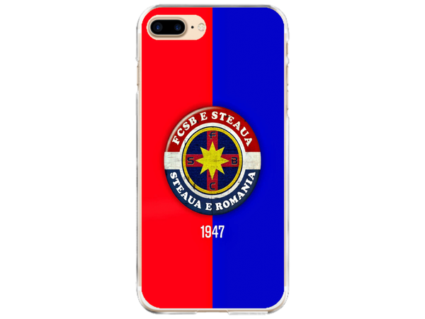 Husa Silicon HQCover compatibila cu Apple iPhone 7 Plus, model FCSB Steaua, rezistenta la socuri si zgarieturi, SP1M00003