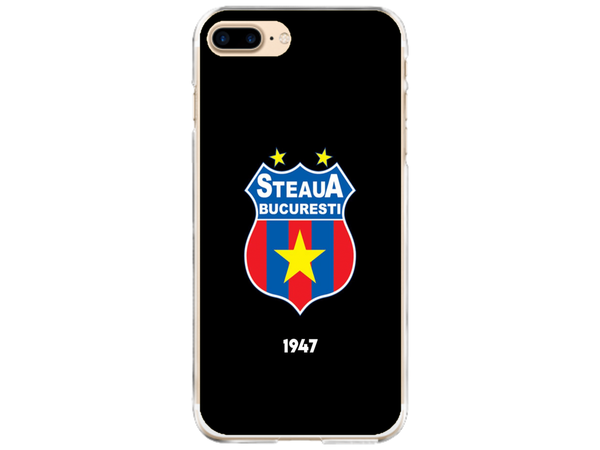 Husa Silicon HQCover compatibila cu Apple iPhone 7 Plus, model Steaua Bucuresti, rezistenta la socuri si zgarieturi, SP1M00004