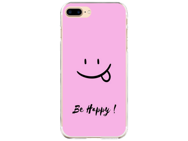 Husa Silicon HQCover compatibila cu Apple iPhone 7 Plus, model Be Happy, rezistenta la socuri si zgarieturi, SP1M00033