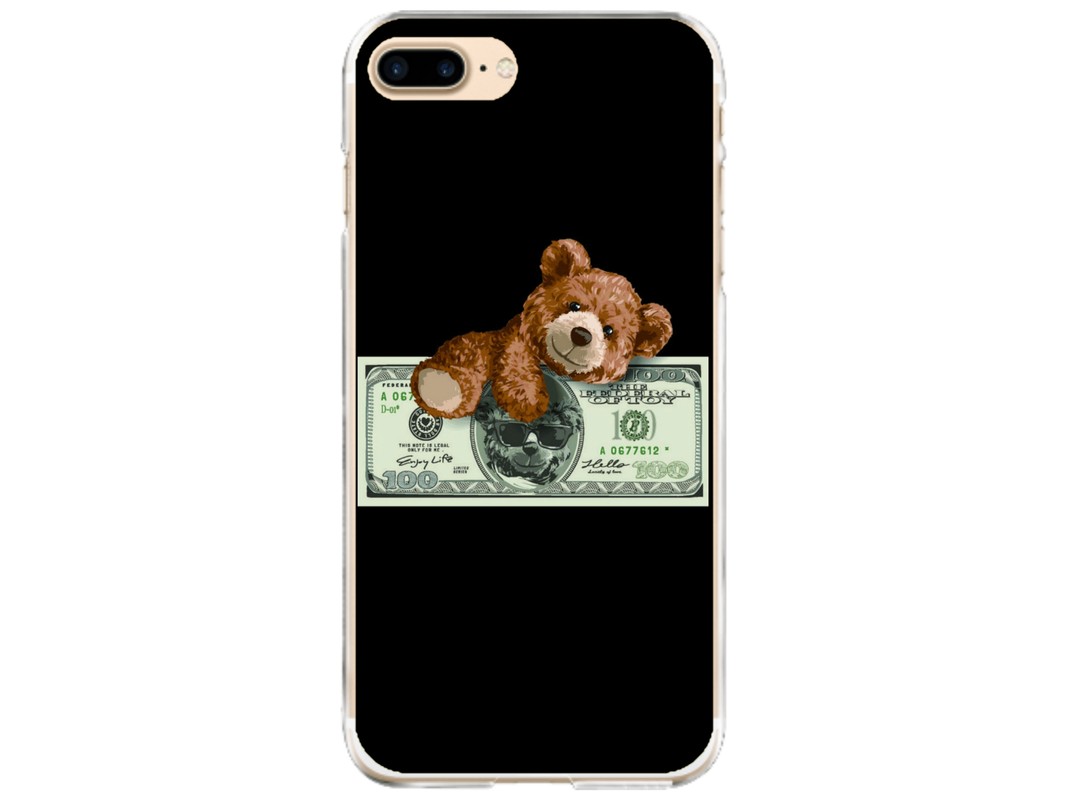 Husa Silicon HQCover compatibila cu Apple iPhone 8 Plus, model Urs Cool v2, rezistenta la socuri si zgarieturi, SP1M00034