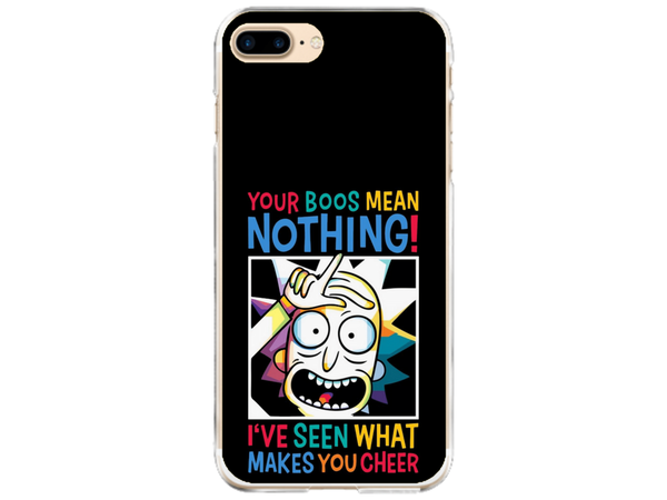 Husa Silicon HQCover compatibila cu Apple iPhone 7 Plus, model Rick and Morty, rezistenta la socuri si zgarieturi, SP1M00048