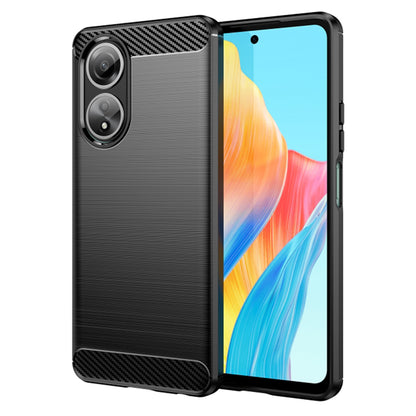 Husa de protectie Techsuit Carbon Siliconecompatibila cu Oppo A58 4G , acoperire spate, negru