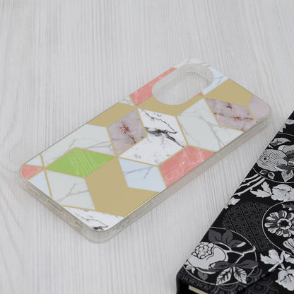 Husa de protectie Techsuit Marble Series compatibila cu Oppo A78 4G, acoperire spate, Purple Hex