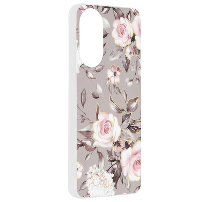 Husa de protectie Techsuit Marble Series compatibila cu Oppo A78 4G, acoperire spate, Bloom of Ruth, Gray