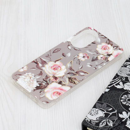 Husa de protectie Techsuit Marble Series compatibila cu Oppo A78 4G, acoperire spate, Bloom of Ruth, Gray