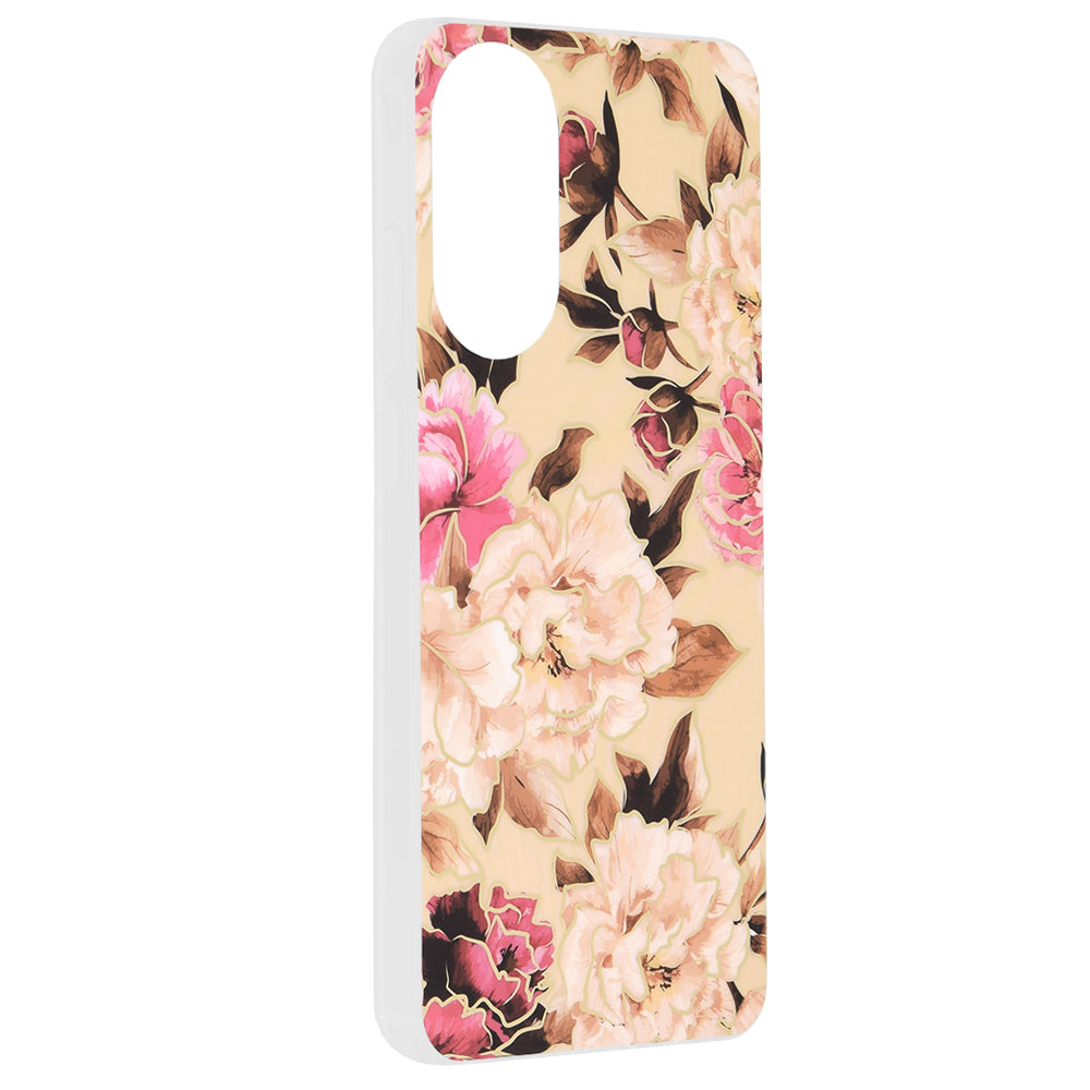 Husa de protectie Techsuit Marble Series compatibila cu Oppo A78 4G, acoperire spate, Mary, Berry Nude