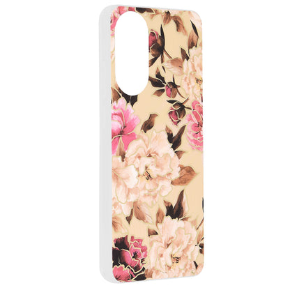 Husa de protectie Techsuit Marble Series compatibila cu Oppo A78 4G, acoperire spate, Mary, Berry Nude