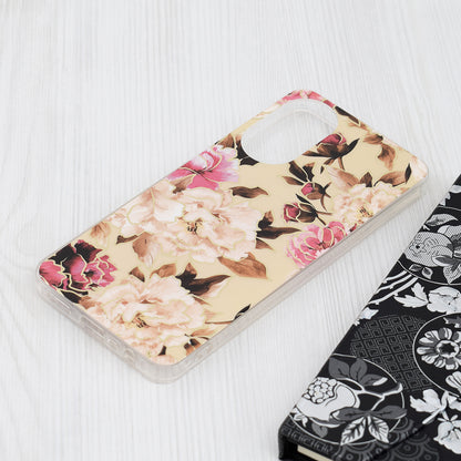 Husa de protectie Techsuit Marble Series compatibila cu Oppo A78 4G, acoperire spate, Mary, Berry Nude