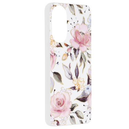 Husa de protectie Techsuit Marble Series compatibila cu Oppo A78 4G, acoperire spate, Chloe White