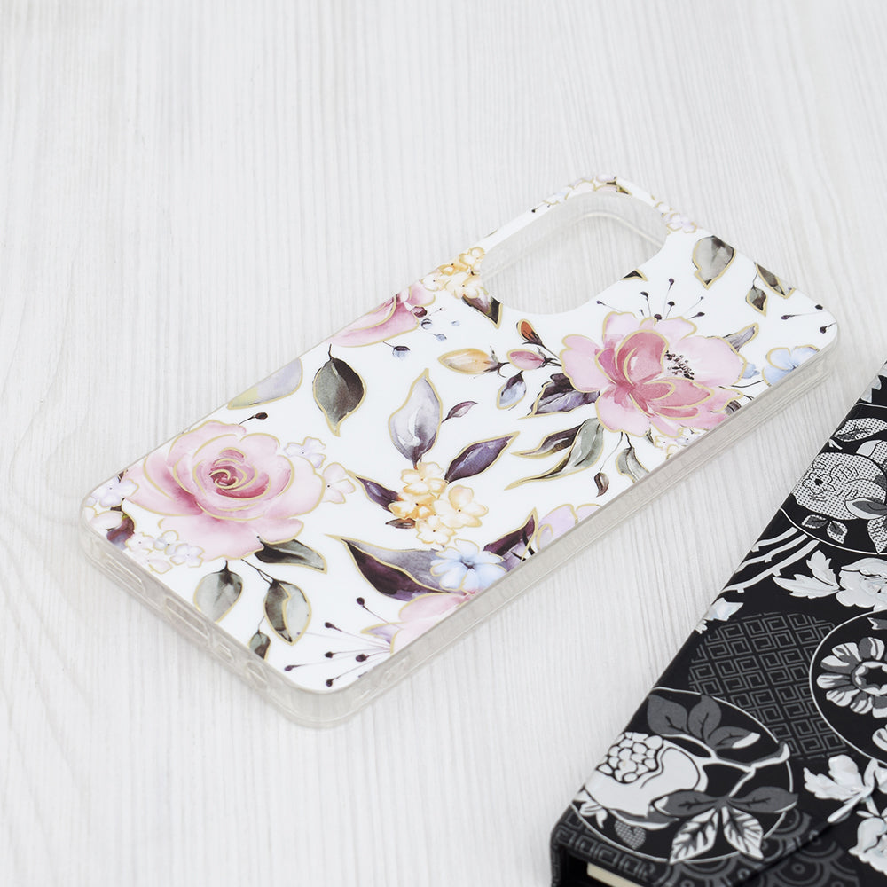 Husa de protectie Techsuit Marble Series compatibila cu Oppo A78 4G, acoperire spate, Chloe White
