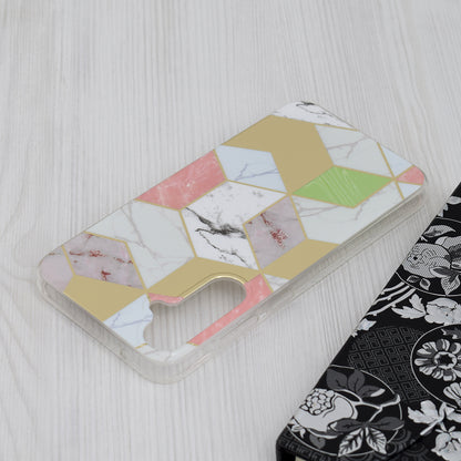 Husa de protectie Techsuit Marble Series compatibila cu Samsung Galaxy S23 FE, acoperire spate, Purple Hex