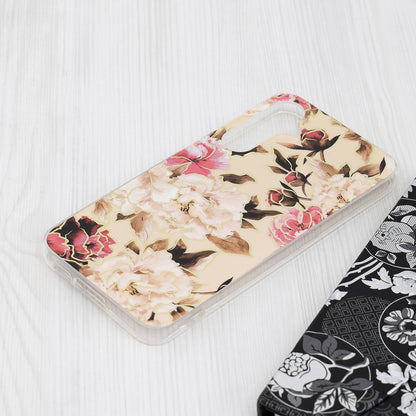 Husa de protectie Techsuit Marble Series compatibila cu Samsung Galaxy S23 FE, acoperire spate, Mary, Berry Nude