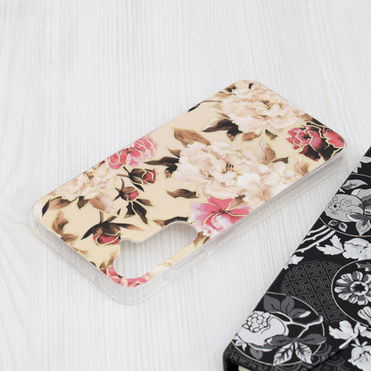 Husa de protectie Techsuit Marble Series compatibila cu Samsung Galaxy S23 FE, acoperire spate, Mary, Berry Nude